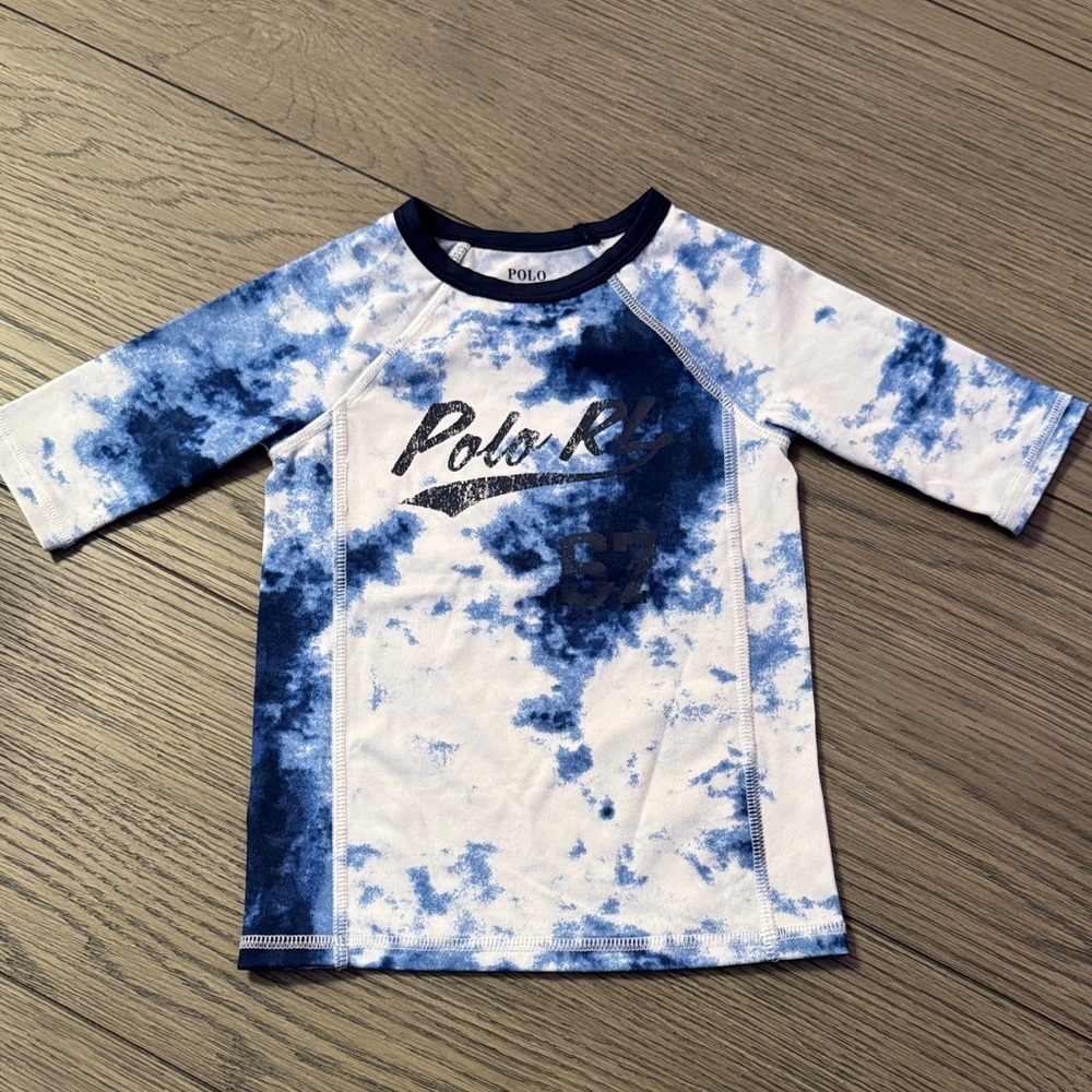 NWOT 🐬 Polo by Ralph Lauren Kids Navy Blue and White Rashguard